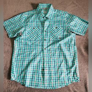 Under Armour Teal Plaid Casual Shirt